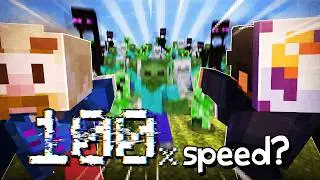 Minecraft but the Game Speed RANDOMIZES?!