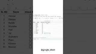 Checkbox in Google Sheets | How to make attendance using check box in #googlesheets #shorts