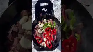 Meat with vegetables in nature / Мясо с овощами на природе 