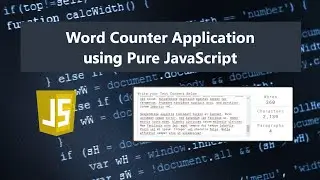 Live Word Counter Application using Pure JavaScript DEMO