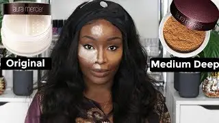 Laura Mercier Medium Deep Setting Powder vs. Original Translucent