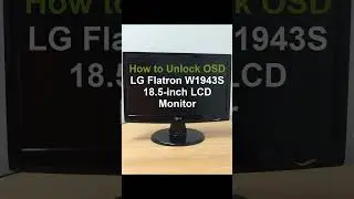 How to Unlock OSD | LG Flatron W1943S 18.5-inch LCD Monitor | #shorts