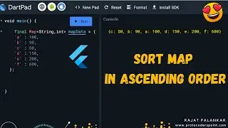 Flutter sort map in ascending order by it's value