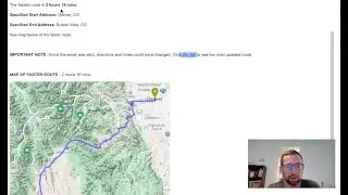 Automated Email with Google Map Directions