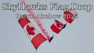 CAF Parachute Team, The SkyHawks Flag Drop - Barrie Airshow - 2023-06-10.