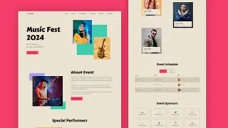 Build a Creative Event Website Using Html Css & Javascript | Fully Responsive