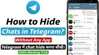 How to Hide Chat in Telegram | Telegram me chat hide kaise kare