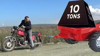 Мотоцикл  Иж - Юпитер 5 Тянет за собой Тонну!!!!!