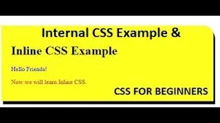 CSS For Beginners | Internal CSS and Inline CSS | Learn With Examples