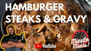 How to make Hamburger Steaks and Gravy  ⏰ One Minute Recipe