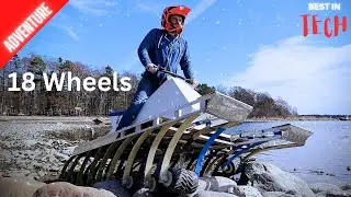 Electric 18-Wheel ATV & Hovercraft in Winter Wonderland - Finland