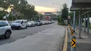 Singapore traffic jam on a busy evening 