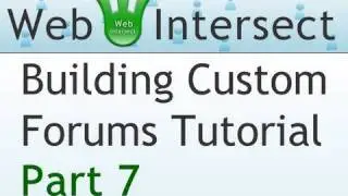 7. Web Intersect Forum Tutorial : JQuery Ajax PHP MySQL Thread and Reply Form