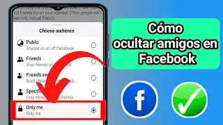Cómo ocultar amigos en Facebook | Ocultar la lista de amigos de Facebook a todos