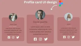 How to make a profile card UI design in figma | beginner figma tutorial