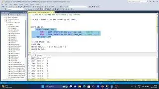 How to find max and min value | SQL Server