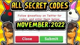 "NEW SECRET ADOPT ME CODES NOVEMBER 2022!" FREE Pets / Bucks Codes (Roblox)