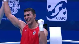 Quarterfinals  (92kg) MOUHIIDINE Aziz Abbes (ITA) vs  TCHIGLADZE Giorgi (GEO) | EUBC 2022