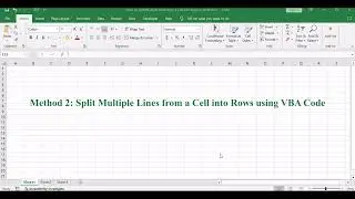 How to Split Multiple Lines from a Cell into Rows in excel