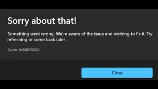 Fix Microsoft Store Error Code 0x80070005 On Windows 11/10