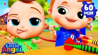 Darts Contest | | Fun with Baby John! | Little Angel Nursery Rhymes & Kids Songs