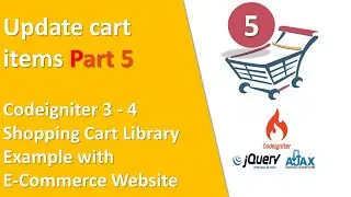 codeigniter shopping cart using ajax jquery | update quantity in shopping cart using codeigniter