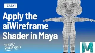 Apply the aiWireframe Shader in Maya