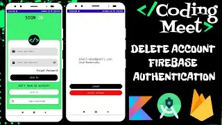 Delete Account Firebase Authentication in Android Studio Kotlin