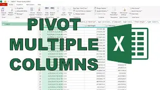 How to pivot multiple columns in power query