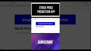 Stock price prediction App | Streamlit Web Application