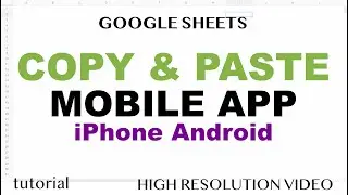 Google Sheets Copy Paste on Mobile (iPhone, Android) - How To #shorts