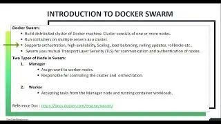 30. Docker Swarm Introduction