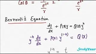LInear Differential Equations & Bernoulli's Equation