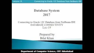 Database Connectivity 01- Connectivity of Oracle database with Java using Netbeans 01