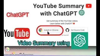 YouTube video summary using ChatGPT | Chrome Extension