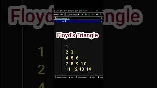 Pyramid Pattern in Python Program |Floyd triangle #shorts #python #programming #patternprogram