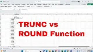 Using The TRUNC Function vs the ROUND Function in Microsoft Excel! How to Use the TRUNC Function