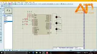 ATmega32A pushbuttons and LEDs