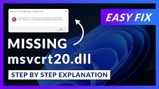 msvcrt20.dll Error Windows 11 | 2x FIX | 2023