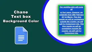 How to change text box background color in google docs