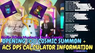 Summoning 100 Cosmics (Got GODLY!) + ACS DPS Calculator Information - Anime Champions Simulator