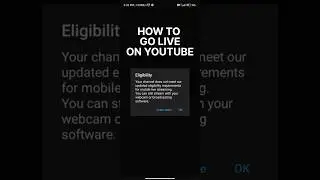 How ti enable live on YouTube 50 subscribers 2023 /YouTube pr live ka option kese on kre #ytshorts