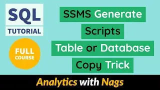 SSMS Generate Scripts Table or Database Copy Trick | SQL Tutorial For Beginners (14/20)