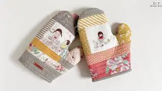 How to make Oven Mitts | Free pattern & tutorial | Scrappy | 오븐장갑 만들기 | Christmas Gift Idea