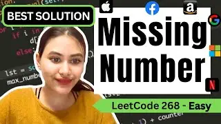 Missing Number - LeetCode 268 - Python [O(n) time and O(1) space]
