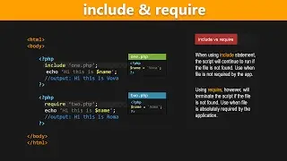 PHP include and require Constructs Tutorial