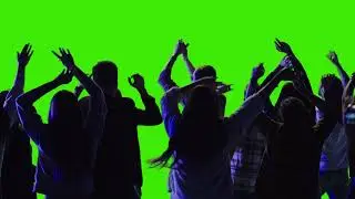 Green Screen | Crowd | Audience | Dancing | Free Stock Video Footage 4K [ No Copyright ]