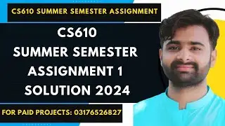 CS610 Summer Semester Assignment 1 Solution 2024 | CS610 Assignment 1 Solution BY VUBWN -NASIR ABBAS