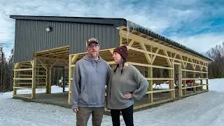 Well...I Messed UP | Building our OFF GRID Post and Beam Barn in the WOODS