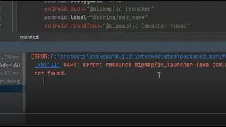 AAPT: error: resource mipmap/ic_launcher not found error.